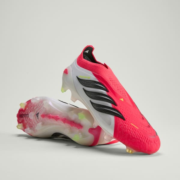 adidas Predator Elite Bağcıksız Çim Saha Kramponu - Kırmızı