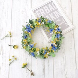 ミモザたっぷりナチュラルリース | iichi 日々の暮らしを心地よくする